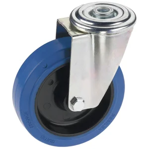 DÖRNER + HELMER Lenkrolle Elastik blau Rückenloch 125 mm 200 kg