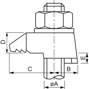 BEAM CLAMP BB1G16 Stahlträgerklemme M16 Sphaeroguss feuerverzinkt mit Zulassung