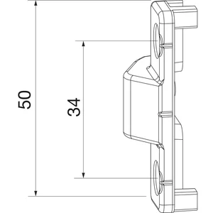 MACO Anpressverschluss verdeckt PVC Rahmenteil GEALAN 3000/7000/8000 silber