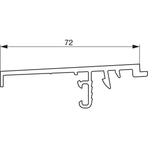 GU Thermostep 164 Wetterprofil 161 P1667 FA 28 L=6700 mm Alu silber eloxiert