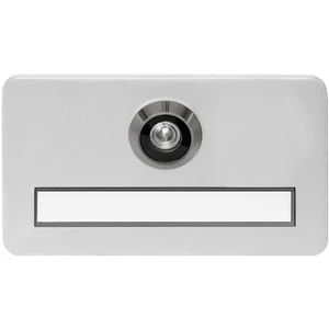 SOLIDO Namensschild mit Türgucker brandschutztauglich TS 44-74 mm Silber