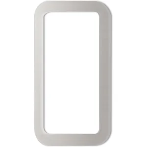 Muschelgriff eckig 120x65mm, selbstklebend, Aluminium silber eloxiert