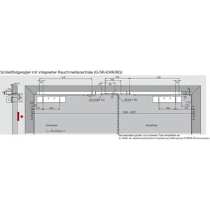 DORMAKABA Türschließer TS 93 G GSR/EMR2-BG-V,EN 2-5, Gleitschiene, silber