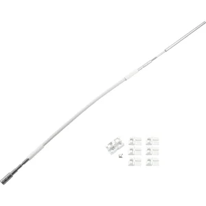 HAUTAU FL190 Flexibles Gestänge mit Zubehör Rund/Flachbogen L= 400 mm weiß