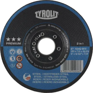 TYROLIT Schruppscheibe Premium***gekröpfte Form 125 x 7 mm 2in1