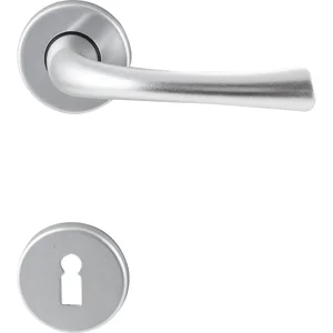 Drückergarnitur FLORENZ - auf Rosette BB, 38 - 42, Aluminium silber eloxiert
