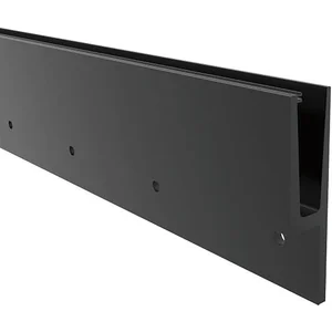 ECONOMY Bodenprofil h-Form 0011 zur vorgesetzten Montage,5000mm,schwarz eloxiert