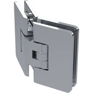 Duschtürband 8507R 135° Glas-Glas mit 90° Feststellung,Messing verchromt poliert