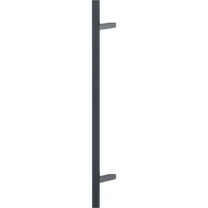 HOPPE Bügelgriff E5724 rechteckig schräg, 1200/900, Edelstahl schwarz matt