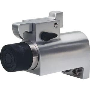 Torhalter 1011mit Fanghaken und Puffer, Wandmontage, Alu silber lackiert