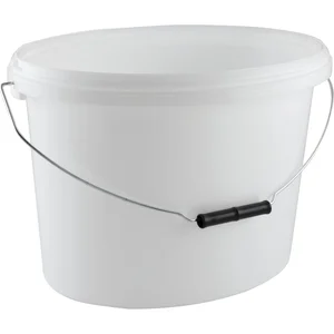 Eimer Oval 12,5L weiß mit Bügel ohne Deckel