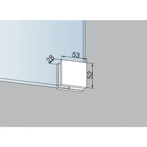 DORMA-Glas Eckhalterung PT 91, Edelstahl