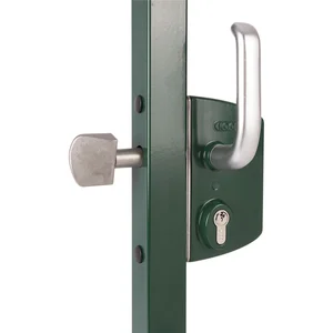 Schiebetorschloss LSKZ4040U2L, für 40 mm Vierkantrohr, Aluminium RAL 9005