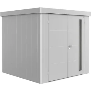 BIOHORT Gerätehaus Neo 2B silber-metallic Doppeltür