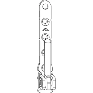 ROTO NX Ecklager P6/150 PVC verstellbar mit 2 Bohrzapfen 6 mm 150 kg silber