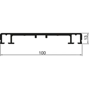 THYSSENKRUPP Syprotech Flachdeckschiene 100/13 ungelocht L=6000 mm Alu blank