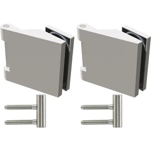 SOLIDO Glastürbandset 1 Office m.Rahmenteil f.Smart Zargen,rechts,Alu mattnickel