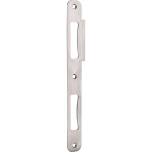 Doppeltürschließblech R9 bombiert, links, 210 x 24 x 1,5 mm, Edelstahl