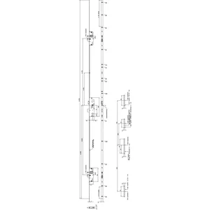 KFV MFV-Schloss BS 2600 DIN, DM 65, Stulp 16 mm eckig, silber verzinkt
