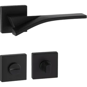 MARCHESI Drückergarnitur TABOR auf Rosette WC, 38-45 mm, Zamak schwarz matt
