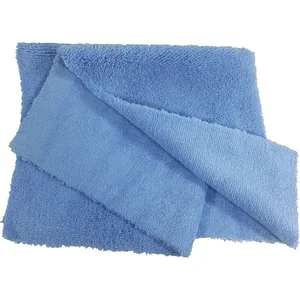 Microfasertuch Hochfloor mit nahtlosem Rand für Hochglanz 40 x 40 cm Farbe blau