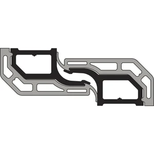 GU-937/934 HS Mittelstoßsicherung-Set Flügelabstand 25-29 mm L=2400 mm grau