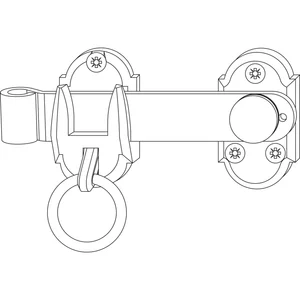 MACO RUSTICO Ladenmittelverschluss 2-flg. m. Hebel kurz L=125mm, schwarz (14216)