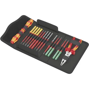 WERA VDE-Wechselklingen-Satz KK 17 extraslim 1 PH/PZ/PZS/Torx®/Schlitz 16-teilig