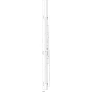 GU Falzhebelgetriebe für Secury, Maß A 730 mm, rechts, U-Stulp 24 x 8, silber