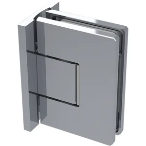 Duschtürband 8500N Polymer 90° Glas-Wand, Feststellung,Messing verchromt poliert