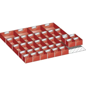 LISTA Einteilungsmaterial Einsatzkästen 36E x 36E für Fronthöhe 50 mm 36-tlg.