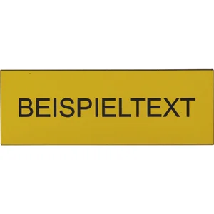 Beschriftungsschild mit Gravur, Kunststoff gelb/Schrift schwarz