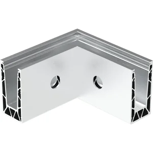 ECONOMY Innenecke für Bodenprofile 0005 UNO FLEX, Aluminium silber eloxiert