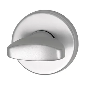 WC-Rosette ø 50 mm, mit Anschraubträger"U" und Drehknopf, silber eloxiert