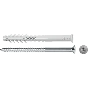 CELO Hohlblockrahmendübel HBR 10x135 TX mit Senkholzschraube Torx - Nylon/Stahl