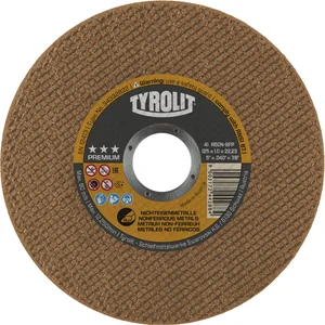 TYROLIT Trennscheibe gerade Premium*** superdünn 115 x 1,0 x 22,23 mm Alu Form41